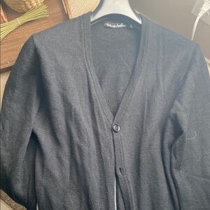 Travis Mathew Black Cardigan Sweater V-Neck Knit
